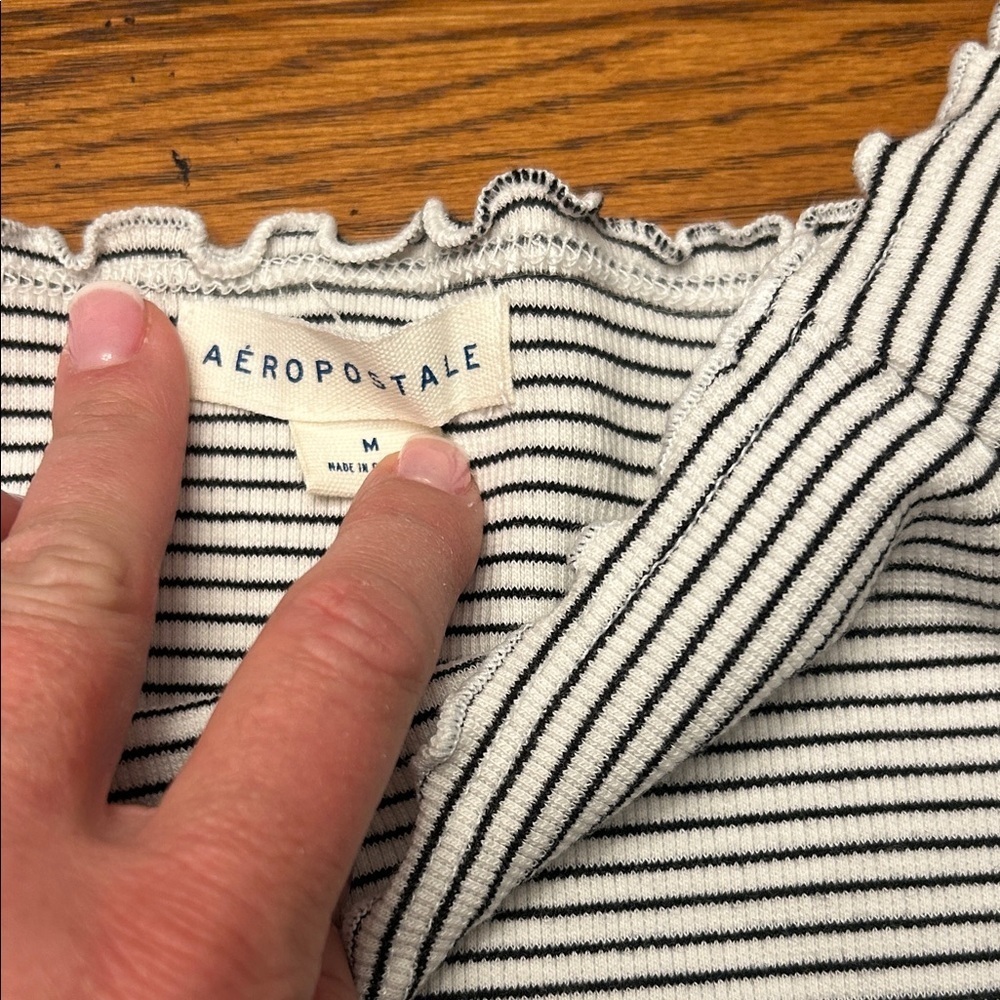 Striped Off-Shoulder Top/8 - Picture 2 of 2